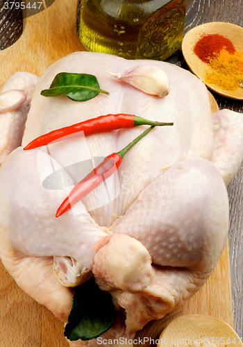 Image of Raw Chicken Ready to Roast