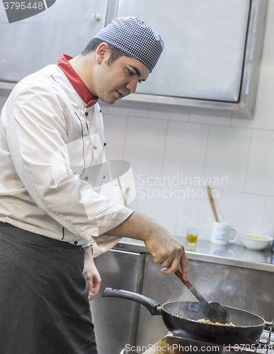 Image of Chef Cooking Pasta