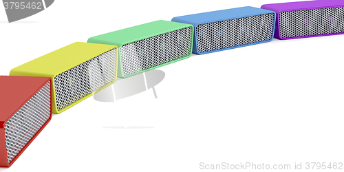 Image of Colorful wireless speakers