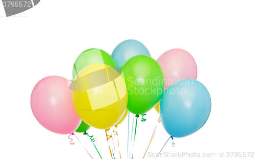 Image of bunch of inflated helium balloons