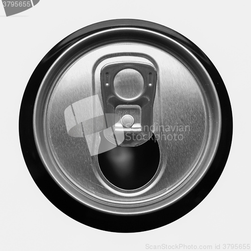 Image of Black and white Beer can