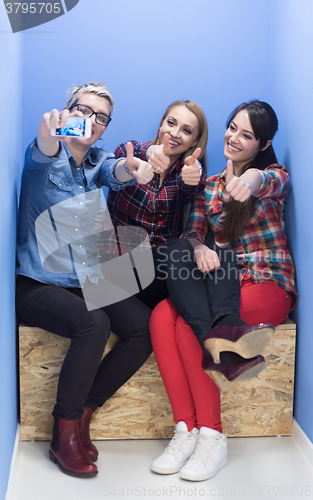 Image of group of business people in creative working  space