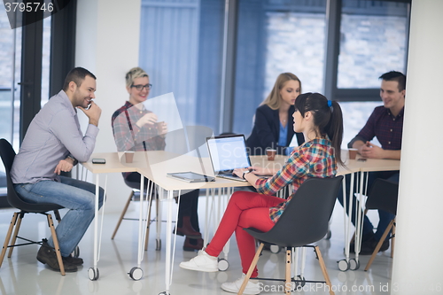 Image of startup business team on meeting