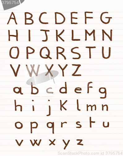 Image of  Handwritten alphabet letters vintage