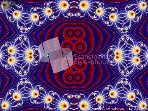 Image of blue and red design