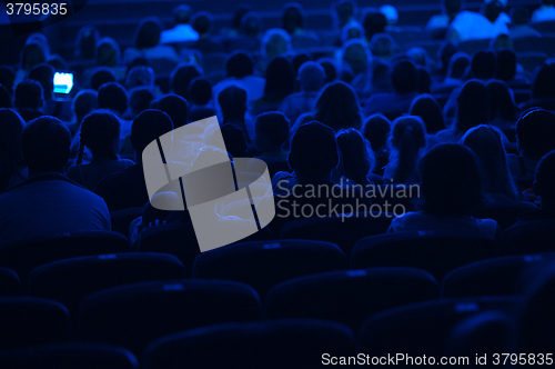 Image of Audience in the cinema. Silhouette.