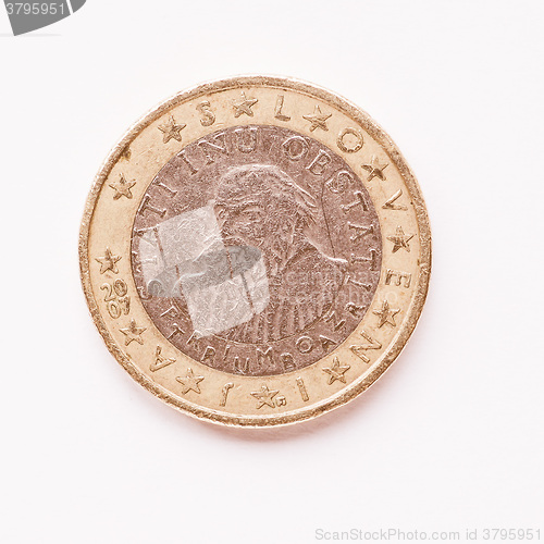 Image of  Slovenian 1 Euro coin vintage