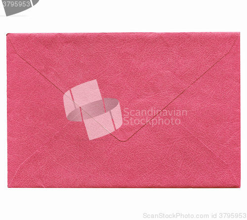 Image of  Pink envelope isolated vintage