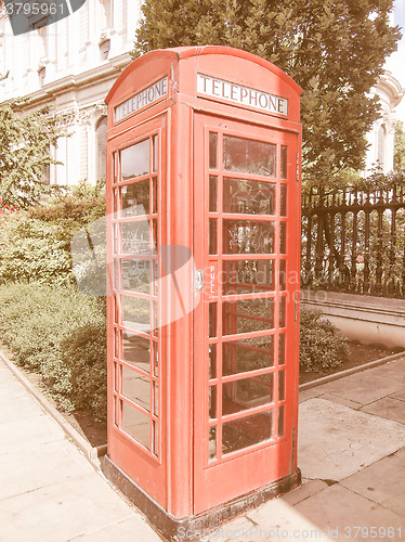 Image of London telephone box vintage