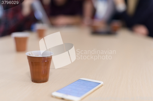 Image of startup business team on meeting at modern office