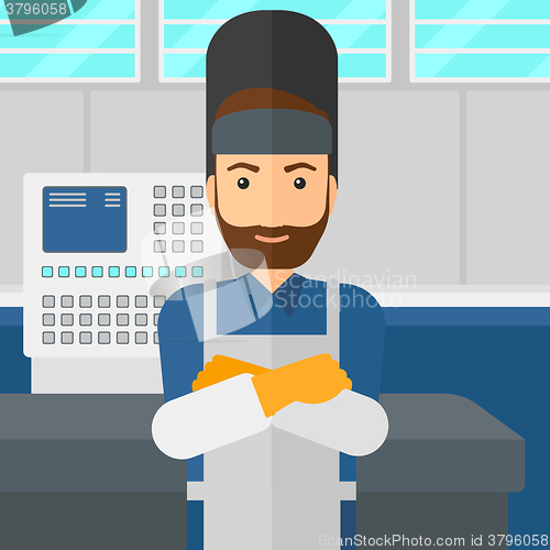 Image of Confident smiling welder.