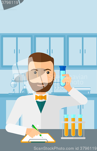 Image of Laboratory assistant working. 