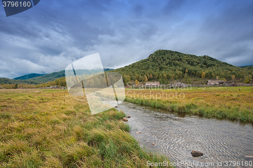 Image of Autumn river landscape