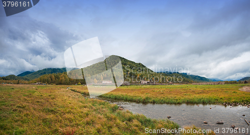 Image of Autumn river landscape