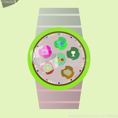 Image of Vector Popular Smart Watch Icons