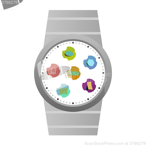 Image of Vector Smart Watch Icons isolated on white