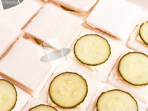 Image of Retro looking Cucumber sandwich