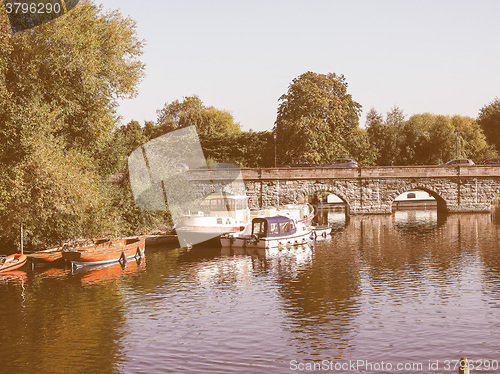 Image of River Avon in Stratford upon Avon vintage