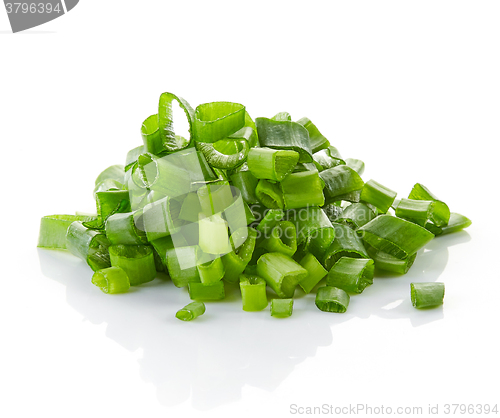 Image of Heap of chopped spring onions