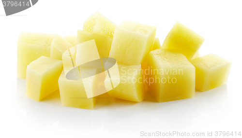 Image of chopped potato cubes