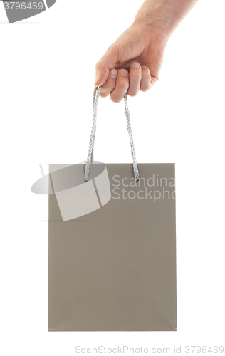 Image of Shopping man, gift bag