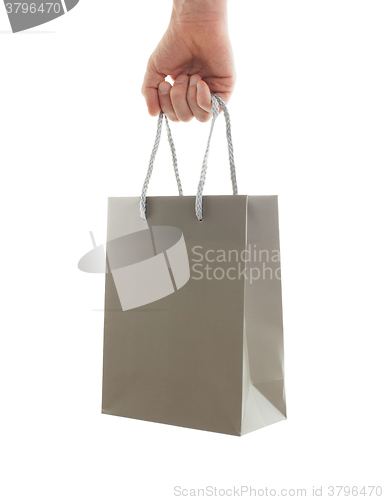 Image of Shopping man, gift bag