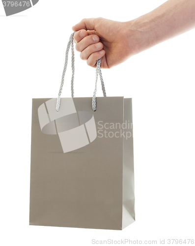 Image of Shopping man, gift bag