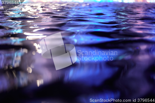 Image of Blue and violet water surface.