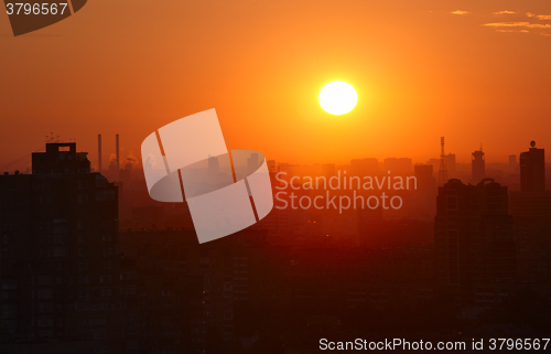 Image of Sunrise over the city.