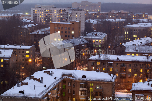 Image of Winter cityscape.