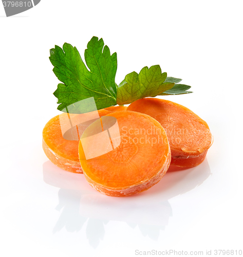 Image of carrot slices and parsley