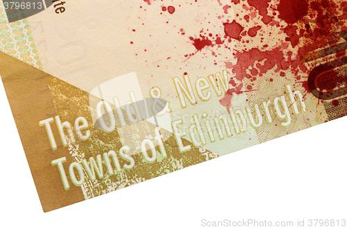 Image of Scottish Banknote, 10 pounds, blood