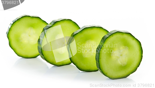 Image of fresh raw cucumber slices