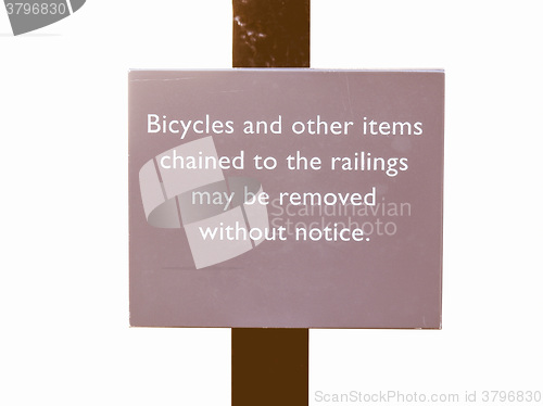 Image of  Bycicles sign vintage