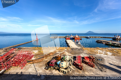 Image of harbor in Kota Manado City, Indonesia