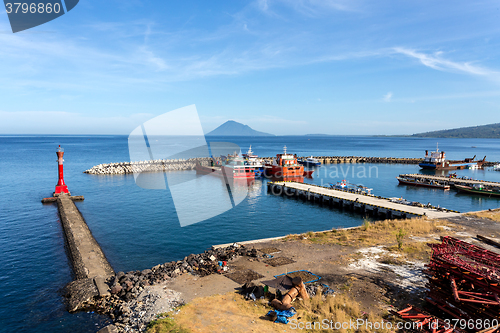 Image of harbor in Kota Manado City, Indonesia