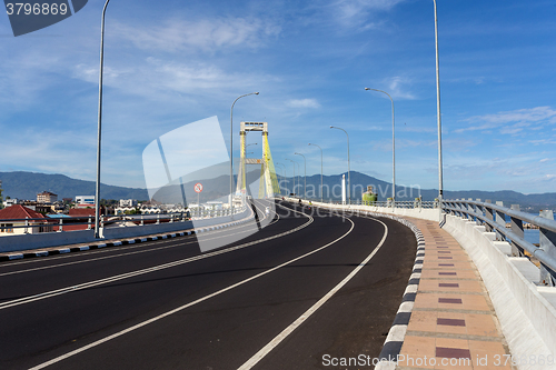Image of Bridge over the harbor in Manado, Indonesia