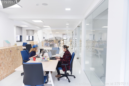 Image of startup business people group at office