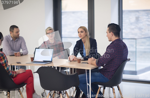 Image of startup business team on meeting