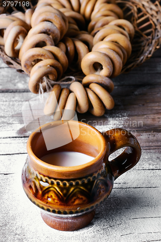 Image of Bagels and milk