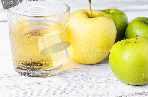 Image of apple and glass of juice