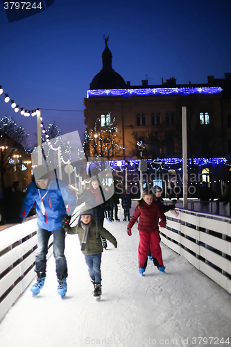 Image of People at skating rink in Zagreb