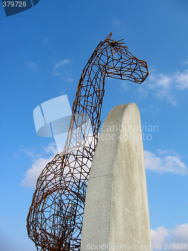 Image of Iron horse and wall