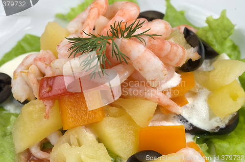 Image of Prawn salad.