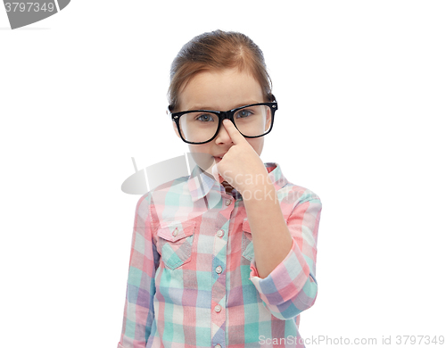 Image of happy little girl in eyeglasses