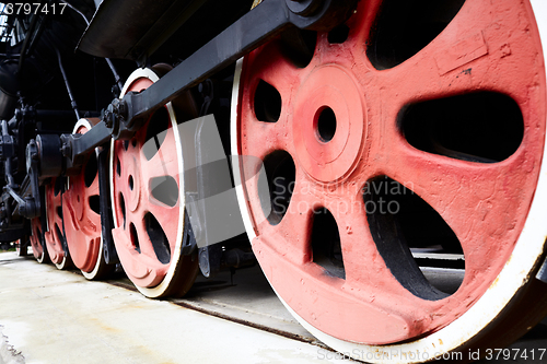 Image of Old Steam Train Wheels