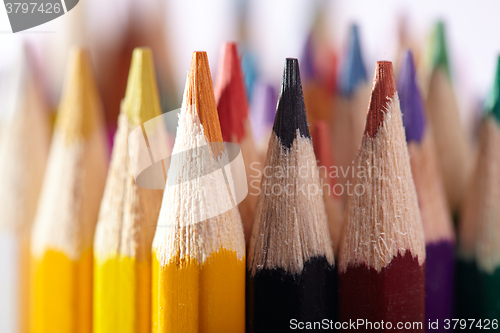 Image of Pencils. Macro. Artist\'s stuff.