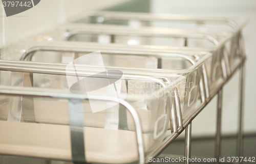 Image of Baby containers in the maternity hospital 