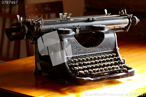 Image of Old black vintage typewriter