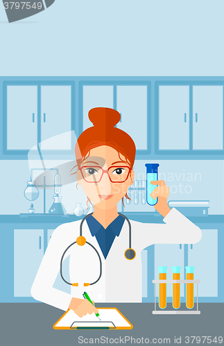 Image of Laboratory assistant working. 